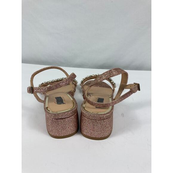 Badgley Mischka Autumn Block Heel Sandal - Rose Gold Size 5 - Picture 6 of 8